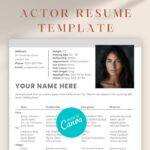 Your Actor Resume/CV Template v3 with Corner Headshot
